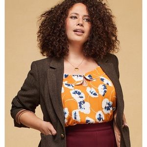 New ModCloth Brown Herringbone Blazer L